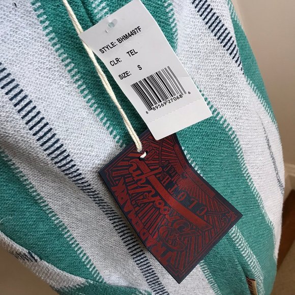 NWT Brooklyn Cloth Green & Gray Hooded Sweater Sma - Picture 4 of 8